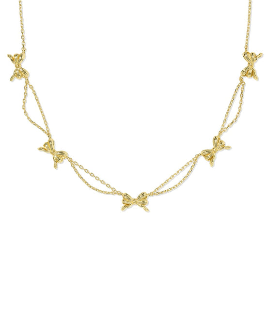 Kendra Scott Bow Strand Necklace in Gold