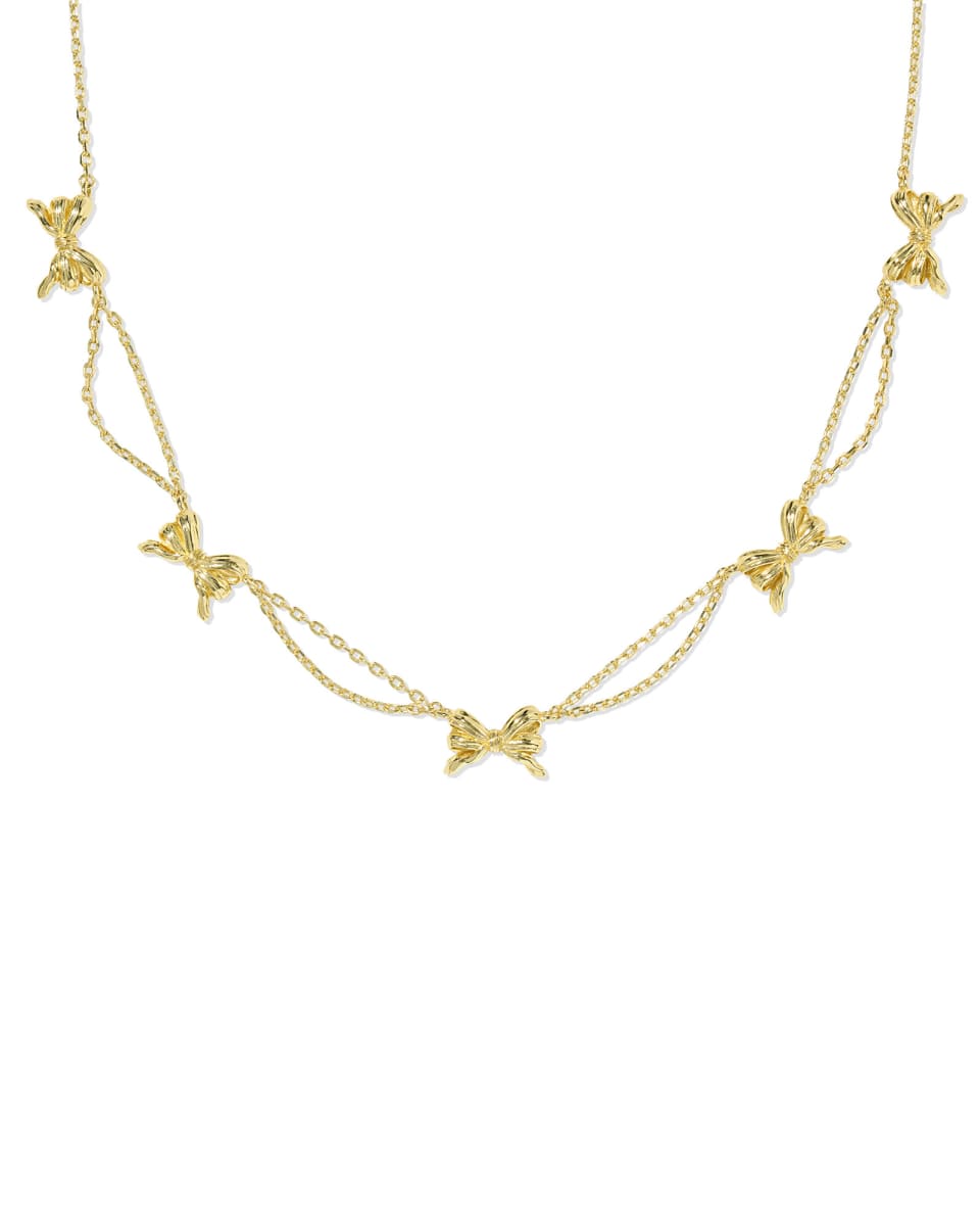 Kendra Scott Bow Strand Necklace in Gold