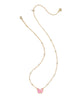 Kendra Scott Cailey Gold Butterfly Pendant Necklace in Pink