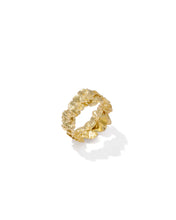 Load image into Gallery viewer, Kendra Scott Cailey Gold Flower Band Ring