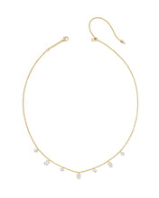 Load image into Gallery viewer, Kendra Scott Gold Cailin Strand Necklace in White Crystal