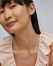 Load image into Gallery viewer, Kendra Scott Gold Cailin Pendant Necklace in Aqua Crystal