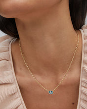 Load image into Gallery viewer, Kendra Scott Gold Cailin Pendant Necklace in Aqua Crystal