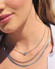 Load image into Gallery viewer, Kendra Scott Silver Cailin Pendant Necklace in Aqua Crystal