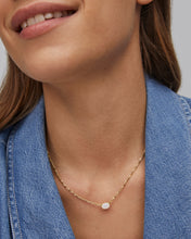 Load image into Gallery viewer, Kendra Scott Gold Cailin Pendant Necklace in White Iridescent Crystal