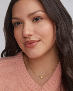 Kendra Scott Gold Cailin Pendant Necklace in Light Green Crystal