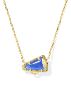 Kendra Scott Gold Cheer Pendant Necklace in Cobalt Illusion