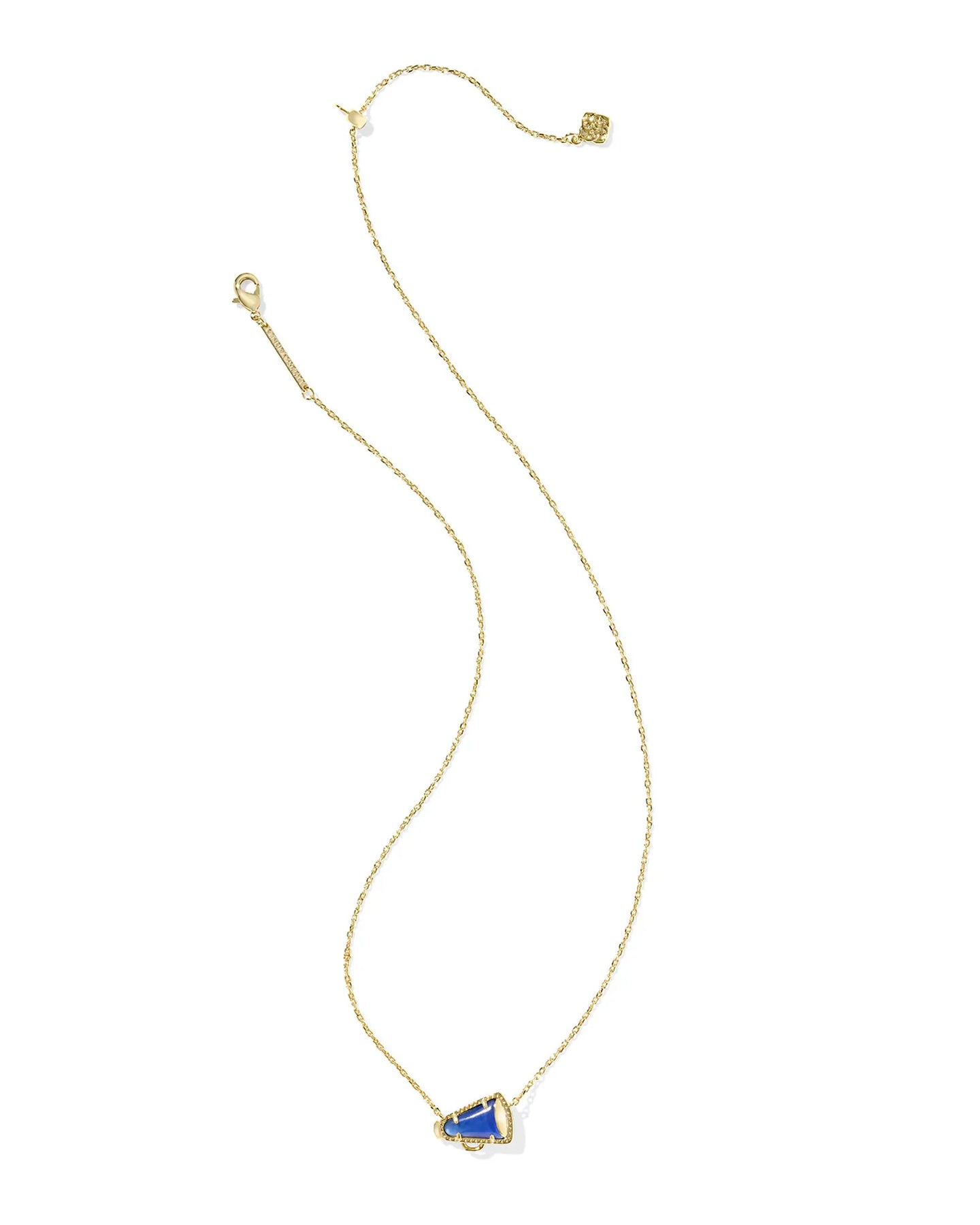 Kendra Scott Gold Cheer Pendant Necklace in Cobalt Illusion