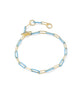 Kendra Scott Courtney ENML LNK Bracelet in Gold/Lt Blue