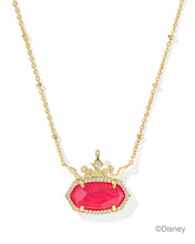 Load image into Gallery viewer, Kendra Scott Disney Elisa Princess Gold Necklace in Dark Pink MOP