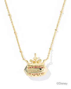 Kendra Scott Disney Elisa Princess Gold Necklace in Dark Pink MOP