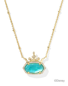 Kendra Scott Disney Elisa Princess Gold Necklace in London Blue Illusion