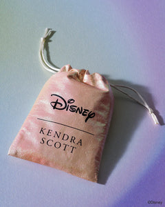 Kendra Scott Mickey Minnie Silver Hoop Earrings in White Crystal
