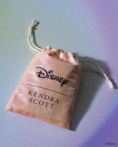 Kendra Scott Mickey Mouse Gold Stud Earrings in Bright Red Drusy