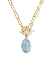 Load image into Gallery viewer, Kendra Scott Elisa Enml Lnk Chain Necklace Gold/Periwinkle Illusion