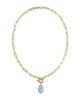 Kendra Scott Elisa Enml Lnk Chain Necklace Gold/Periwinkle Illusion