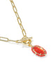 Kendra Scott Elisa Enml Lnk Chain Necklace Gold/Red Illusion