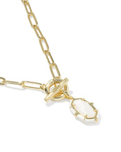 Load image into Gallery viewer, Kendra Scott Elisa Enml Lnk Chain Necklace Gold/White MOP
