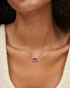 Kendra Scott Elisa Silver Necklace in Clear Berry