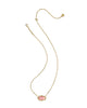 Kendra Scott Elisa Scallop Gold Frame Necklace in Light Pink