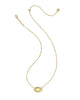 Kendra Scott Elisa Scallop Gold Frame Necklace in Gold Yellow