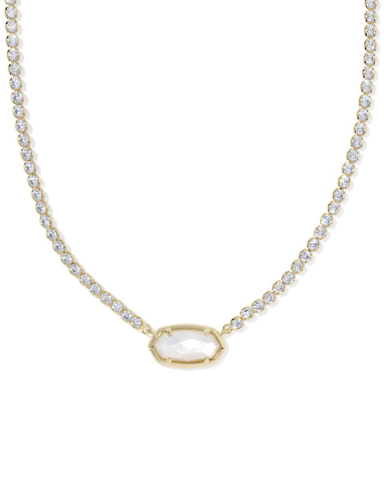Kendra Scott Elisa Tennis Necklace in Gold/Ivory MOP