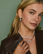 Load image into Gallery viewer, Kendra Scott Silver Emery Link Chain Necklace in White Crystal