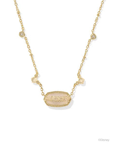 Kendra Scott Mickey Mouse Gold Elisa Necklace in Iridescent Drusy