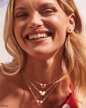 Load image into Gallery viewer, Kendra Scott Mickey Mouse Gold Pendant Necklace in Bright Red Drusy