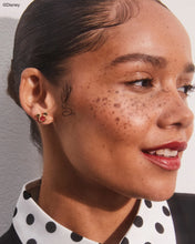 Load image into Gallery viewer, Kendra Scott Mickey Mouse Gold Stud Earrings in Bright Red Drusy