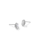 Kendra Scott Mini Ellie Luxe Huggie Silver Metal White CZ