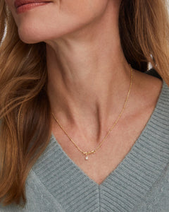 Kendra Scott Mom Crystal Pendant Necklace in Gold