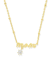 Load image into Gallery viewer, Kendra Scott Mom Crystal Pendant Necklace in Gold