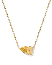 Load image into Gallery viewer, Kendra Scott Tatum Short Pendant Gold Necklace in Golden Yellow Mix