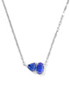 Kendra Scott Tatum Short Pendant Silver Necklace in Cobalt Mix