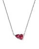 Kendra Scott Tatum Short Pendant Silver Necklace in Burgundy Mix