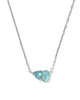Kendra Scott Tatum Short Pendant Silver Necklace in Light Blue Mix