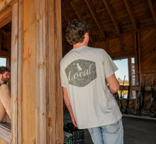 Load image into Gallery viewer, Local Boy Graphic S/S Heather Blend Crew-Brush Badge