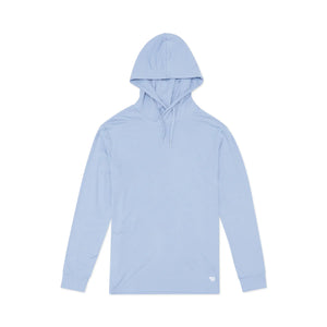 Burlebo Men's Performance Hoodie in Heather Sky Blue
