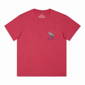 Burlebo Big Fly SS Tee in Heather Crimson