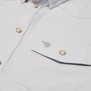Burlebo Performance Western Shirt in Light Grey