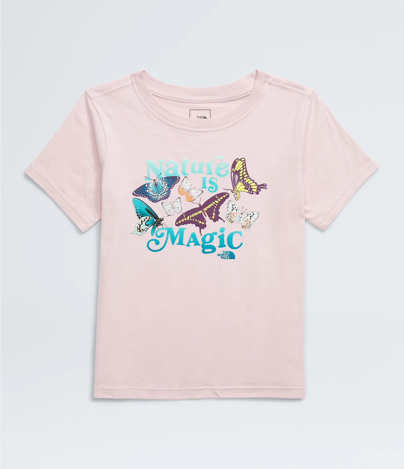 North Face Girls' Graphic SS Tee Pink Moss