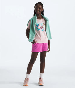 North Face Girls' Graphic SS Tee Pink Moss