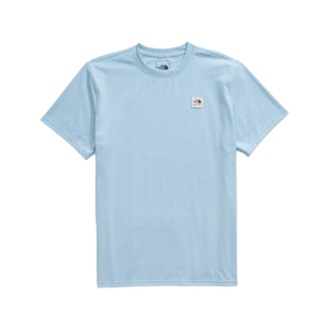 The North Face Men’s SS Heritage Patch Heathered Tee in Steel Blue Heat