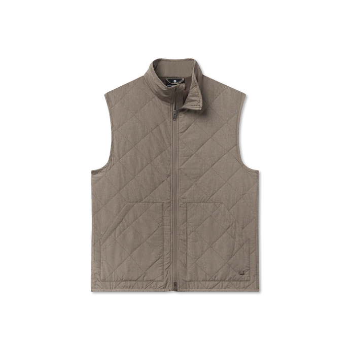 Southern Marsh Bryson Ripstop Stone Brown Quilted Vest