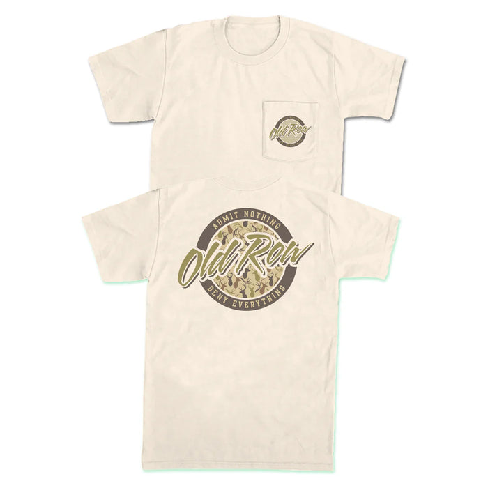 Old Row Deer Camo Circle Logo SS Pocket Tee