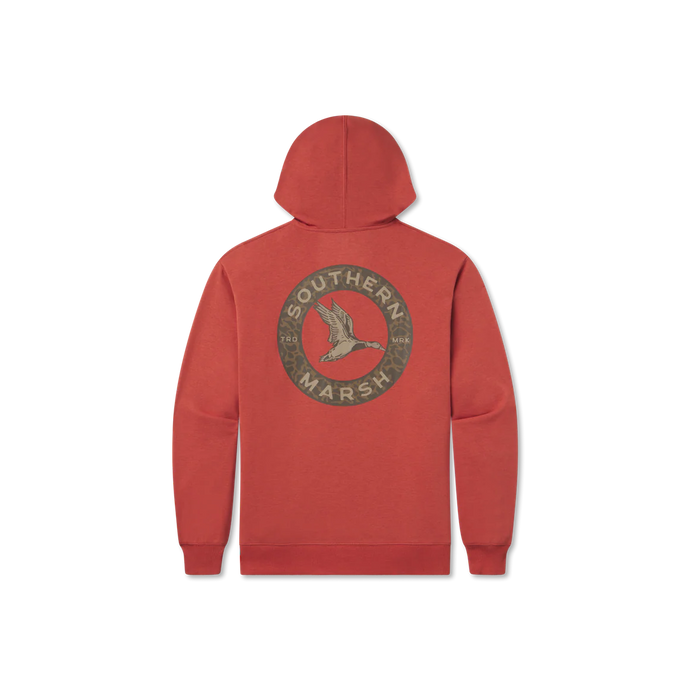 Southern Marsh Surfside Hoodie-Inflight Camo in Washed Red