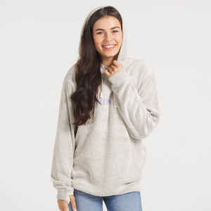 Southern Marsh Sunday Morning Sweater Hoodie in Light Gray