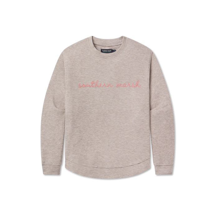 Southern Marsh Terra Textured Vintage Sweater in Burnt Taupe