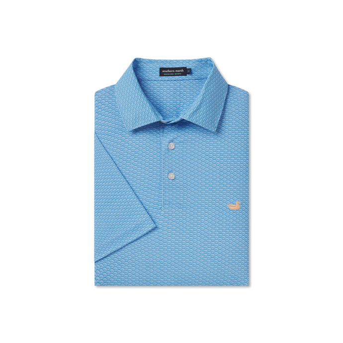 Southern Marsh Flyline Performance Polo Navy Fan Shell